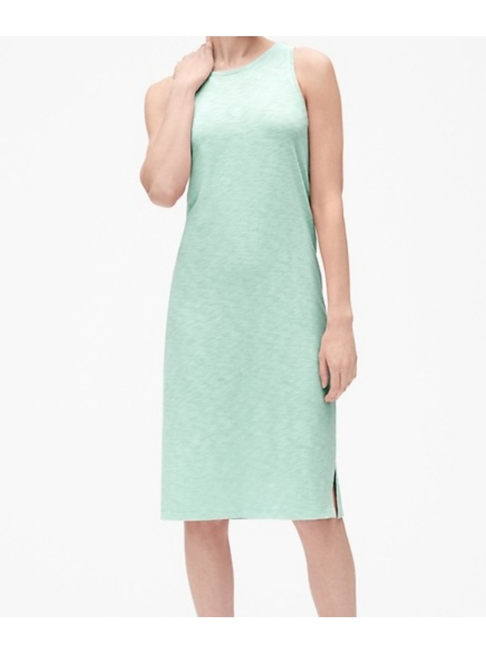 GAP Mint Green Sleeveless Tank Midi Dress. MY (Medium Tall).
